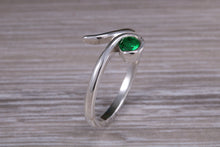 Load image into Gallery viewer, Sterling Silver Emerald C Z set Ring