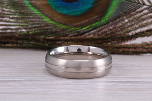 Titanium patterened band, light weight and very durable, choice of widths , perfect as wedding band or fashion ring
