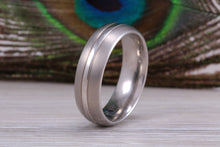 Load image into Gallery viewer, Titanium patterened band, light weight and very durable, choice of widths , perfect as wedding band or fashion ring