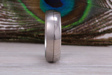 Load image into Gallery viewer, Titanium patterned finish band, light weight and very durable, choice of widths , perfect as wedding band or fashion ring