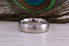 Load image into Gallery viewer, Titanium patterned finish band, light weight and very durable, choice of widths , perfect as wedding band or fashion ring