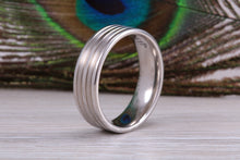 Load image into Gallery viewer, Titanium patterned finish band, light weight and very durable, choice of widths , perfect as wedding band or fashion ring