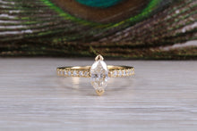 Load image into Gallery viewer, Marquise cut Diamond set 18ct Yellow Gold Engagement Ring