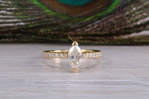 Marquise cut Diamond set 18ct Yellow Gold Engagement Ring