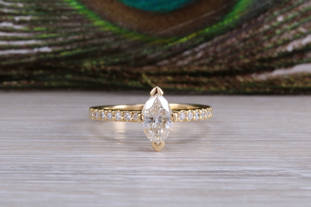 Marquise cut Diamond set 18ct Yellow Gold Engagement Ring