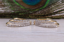 Load image into Gallery viewer, Diamond set Yellow Gold Dropper Earrings with Latch Back Fittings