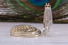 Load image into Gallery viewer, Diamond set Yellow Gold Dropper Earrings with Latch Back Fittings