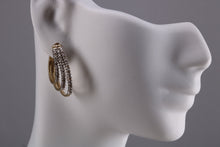 Load image into Gallery viewer, Diamond set Yellow Gold Dropper Earrings with Latch Back Fittings