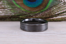 Load image into Gallery viewer, Titanium patterened hammered finish band, light weight and very durable, choice of widths , perfect as wedding band or fashion ring