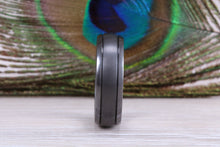Load image into Gallery viewer, Titanium patterened hammered finish band, light weight and very durable, choice of widths , perfect as wedding band or fashion ring