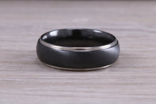 Load image into Gallery viewer, Titanium patterened hammered finish band, light weight and very durable, choice of widths , perfect as wedding band or fashion ring