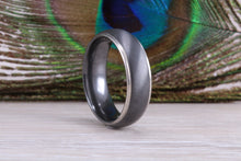 Load image into Gallery viewer, Titanium patterened hammered finish band, light weight and very durable, choice of widths , perfect as wedding band or fashion ring