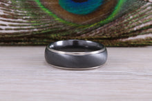 Load image into Gallery viewer, Titanium patterened hammered finish band, light weight and very durable, choice of widths , perfect as wedding band or fashion ring