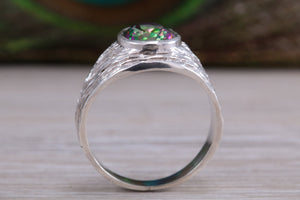 Silver Ring set with Natural Mystic Topaz. November birthstone,Sagittarius Zodiac Gemstone.Perfect birthday or Anniversary Gift.