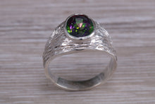 Load image into Gallery viewer, Silver Ring set with Natural Mystic Topaz. November birthstone,Sagittarius Zodiac Gemstone.Perfect birthday or Anniversary Gift.