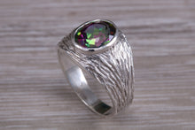 Load image into Gallery viewer, Silver Ring set with Natural Mystic Topaz. November birthstone,Sagittarius Zodiac Gemstone.Perfect birthday or Anniversary Gift.