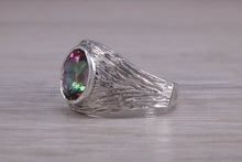 Load image into Gallery viewer, Silver Ring set with Natural Mystic Topaz. November birthstone,Sagittarius Zodiac Gemstone.Perfect birthday or Anniversary Gift.