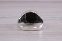 Load image into Gallery viewer, Natural Black Onyx and Mother of Pearl set Signet Ring