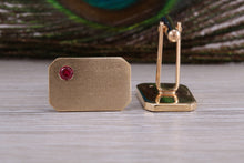 Load image into Gallery viewer, Gents Gold Cufflinks, Heavy Solid Yellow Gold, Set With Your Choice of Gemstone
