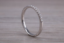 Load image into Gallery viewer, Half Circle Diamond set Platinum Band