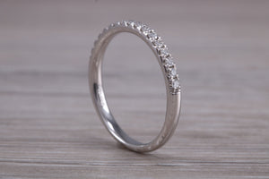 Half Circle Diamond set Platinum Band