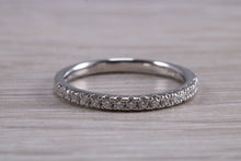 Load image into Gallery viewer, Half Circle Diamond set Platinum Band