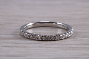Half Circle Diamond set Platinum Band