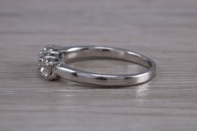 Load image into Gallery viewer, Traditional Diamond set Trilogy Ring in 18ct Yellow Gold or Platinum