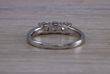 Load image into Gallery viewer, Traditional Diamond set Trilogy Ring in 18ct Yellow Gold or Platinum