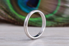 Load image into Gallery viewer, Traditional 3 mm Wide D Profile Platinum Wedding Band