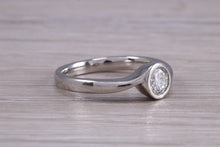 Load image into Gallery viewer, Rub Over Certified Diamond set Twist Shank Solitaire