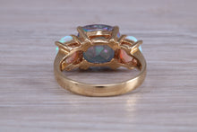 Load image into Gallery viewer, Mystic Topaz And Opal set Yellow Gold Ring