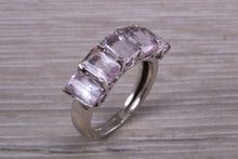 Load image into Gallery viewer, Five stone Morganite set White Gold Ring