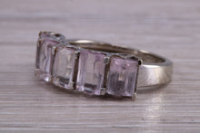 Load image into Gallery viewer, Five stone Morganite set White Gold Ring