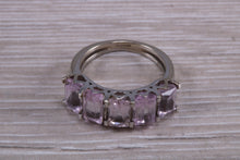 Load image into Gallery viewer, Five stone Morganite set White Gold Ring