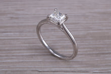 Load image into Gallery viewer, One carat Square Princess cut Moissanite Diamond Solitaire