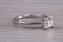 Load image into Gallery viewer, One carat Square Princess cut Moissanite Diamond Solitaire