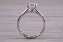 Load image into Gallery viewer, One carat Square Princess cut Moissanite Diamond Solitaire