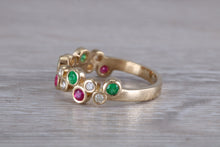 Load image into Gallery viewer, Multi Gemstone set Yellow Gold Ring