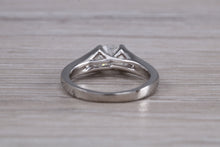 Load image into Gallery viewer, Split Shoulder Diamond set Platinum Engagement ring