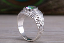Load image into Gallery viewer, Silver Ring set with Natural Mystic Topaz. November birthstone,Sagittarius Zodiac Gemstone.Perfect birthday or Anniversary Gift.