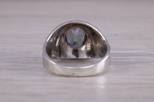Silver Ring set with Natural Mystic Topaz. November birthstone,Sagittarius Zodiac Gemstone.Perfect birthday or Anniversary Gift.