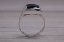 Load image into Gallery viewer, Large Chunky Natural Black Onyx set Ring
