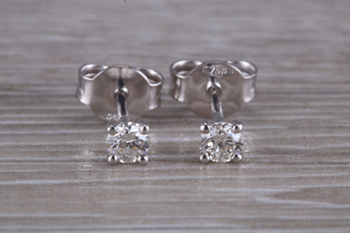 Simple Everyday Wear Diamond Solitaire Stud Earrings