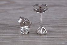 Load image into Gallery viewer, Half carat Diamond Solitaire set 18ct White Gold Stud Earrings