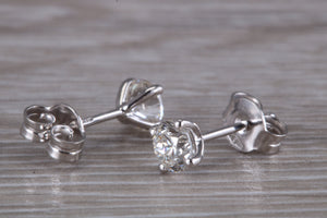 Timeless Diamond Solitaire Stud Earrings
