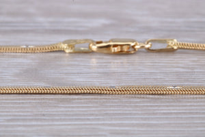 Flat Diamond cut 18ct Yellow Gold Chain, Solid and Weighty Feel