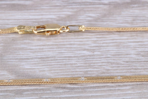 Flat Diamond cut 18ct Yellow Gold Chain, Solid and Weighty Feel