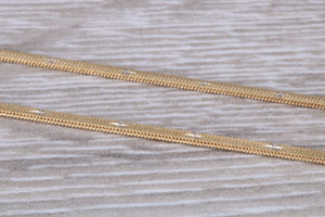 Flat Diamond cut 18ct Yellow Gold Chain, Solid and Weighty Feel