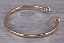 Load image into Gallery viewer, Round Profile Torque Bangle, Made from Solid Yellow Gold